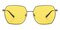 Geoffrey Gunmetal Rectangle Metal Sunglasses