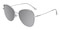 Flynn Silver/Silver mirror-coating Oval Metal Sunglasses