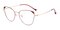 Gladstone Burgundy Cat Eye Metal Eyeglasses