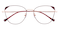 Gladstone Burgundy Cat Eye Metal Eyeglasses