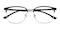 Grantham Black/Gunmetal Rectangle TR90 Eyeglasses