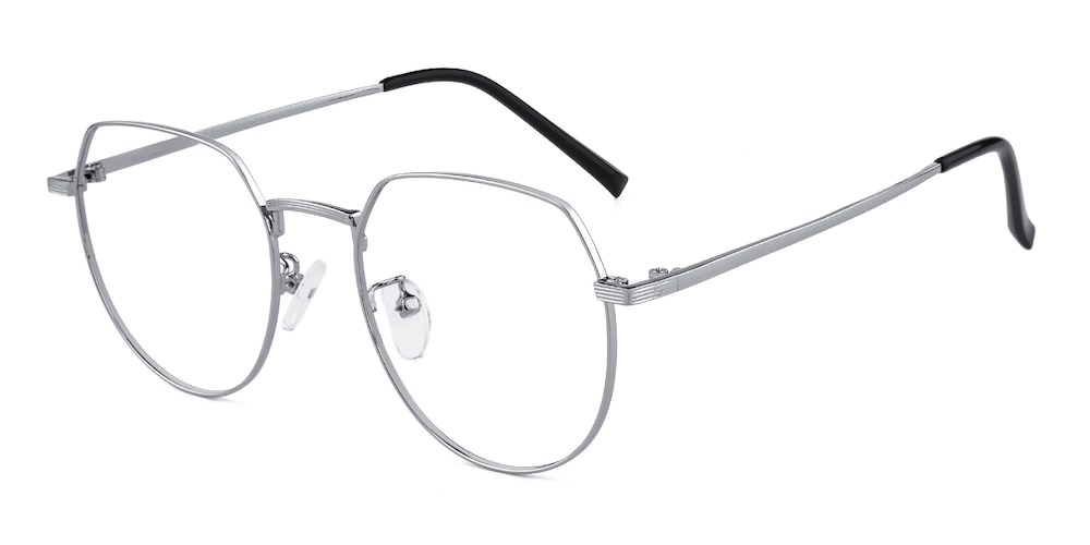 Gus Gunmetal Oval Metal Eyeglasses