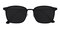 Habakkuk Black Rectangle TR90 Sunglasses