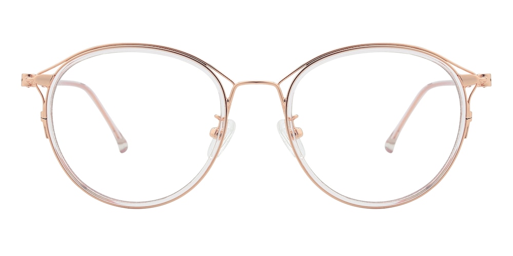 Gunter Rose Gold Oval Metal Eyeglasses