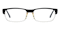 Steven Black/Brown Rectangle Plastic Eyeglasses