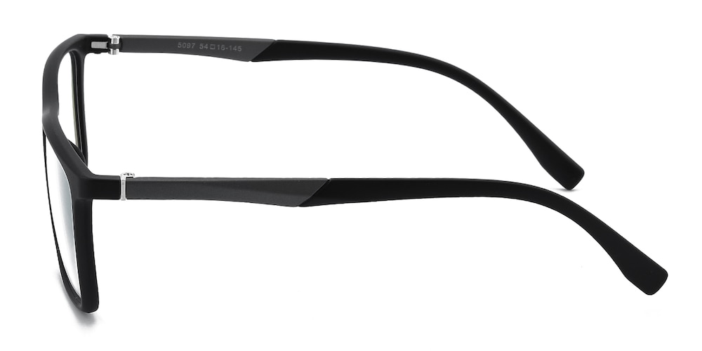 Bruno Black/Gunmetal Rectangle TR90 Eyeglasses