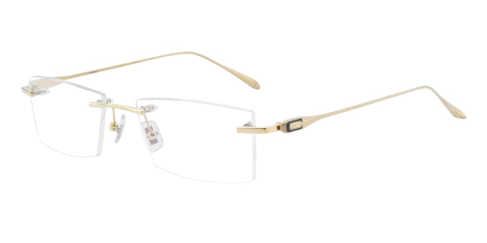 Dominic Golden Rectangle Titanium Eyeglasses