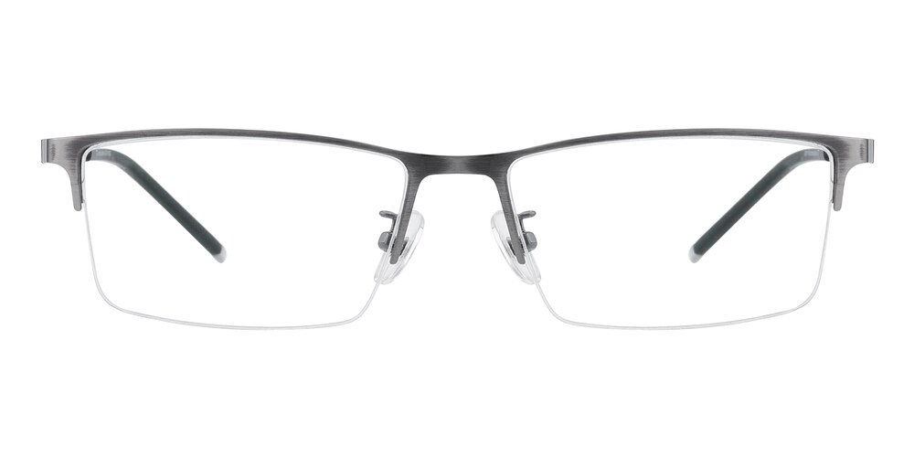 Bradley Silver Rectangle Metal Eyeglasses