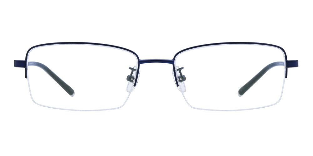 Chapman Blue Rectangle Metal Eyeglasses