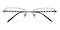 Chapman Gunmetal Rectangle Metal Eyeglasses
