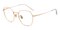Harvey Rose Gold Polygon Metal Eyeglasses