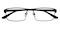 Hawthorn Black Rectangle Metal Eyeglasses
