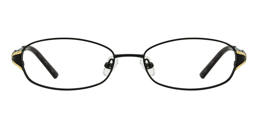 Hornby Black Oval Metal Eyeglasses