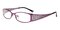 Hazlitt Purple Oval Titanium Eyeglasses