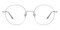 Hewlett Silver Round Titanium Eyeglasses