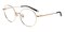 Hewlett Rose Gold Round Titanium Eyeglasses