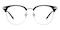 Hodge Black/Silver Classic Wayframe Titanium Eyeglasses
