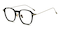 Holt Black/Gunmetal Polygon Acetate Eyeglasses