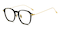 Holt Black/Golden Polygon Acetate Eyeglasses