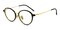 Holmes Black/Golden Oval Acetate Eyeglasses