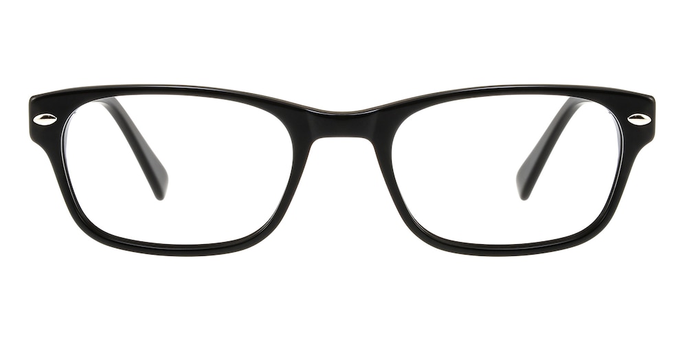 Hopkins Black Rectangle Acetate Eyeglasses