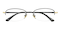Hosea Black Oval Metal Eyeglasses