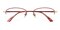 Hosea Red Oval Metal Eyeglasses