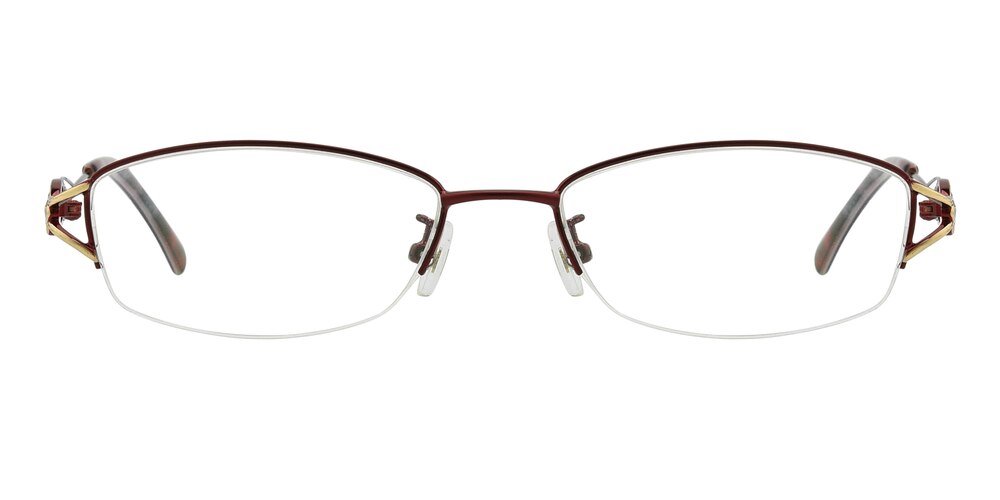 Hoyle Red Oval Metal Eyeglasses