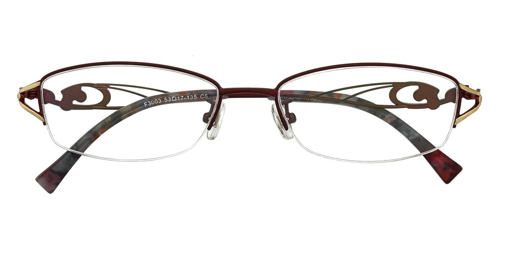 Hoyle Red Oval Metal Eyeglasses