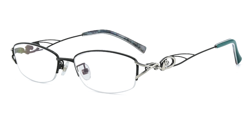 Hoyle Green Oval Metal Eyeglasses