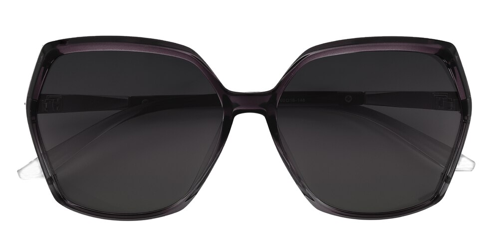 Hansen Purple Polygon Plastic Sunglasses