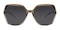 Hansen Brown Polygon Plastic Sunglasses