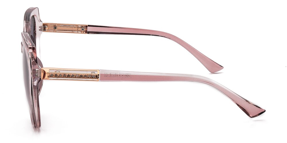 Harper Pink Polygon Plastic Sunglasses