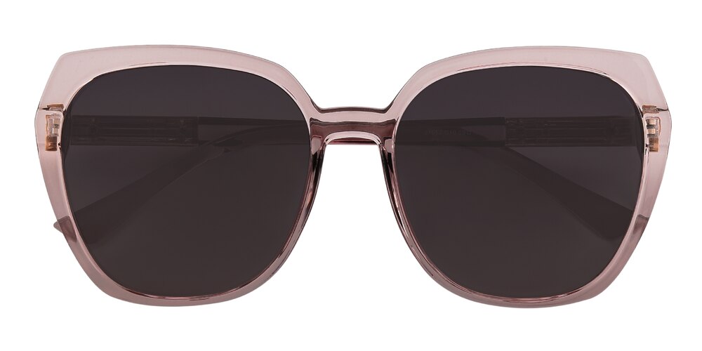 Harper Pink Polygon Plastic Sunglasses