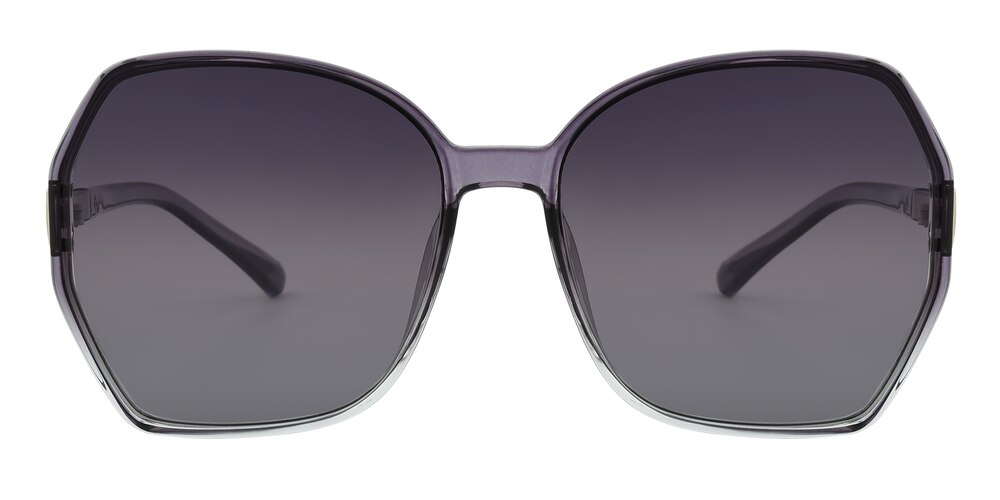 Helina Purple Polygon Plastic Sunglasses