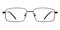 Ingram Black Rectangle Metal Eyeglasses