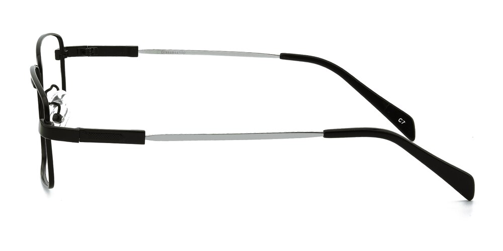 Ingram Black Rectangle Metal Eyeglasses
