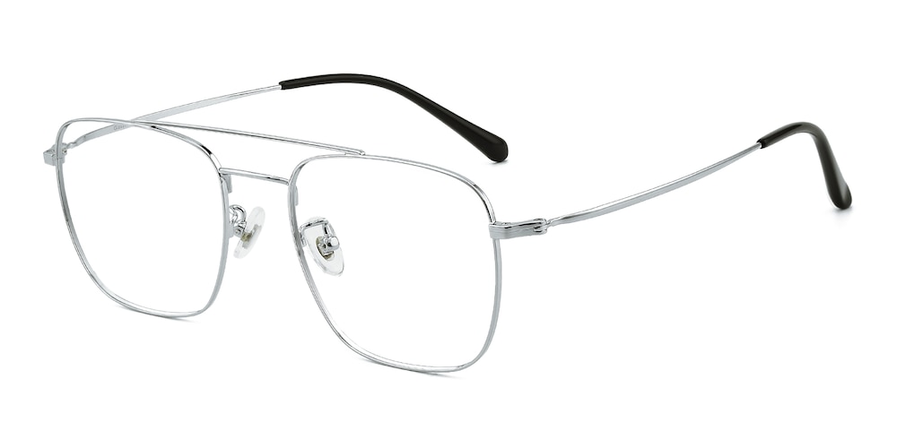 Huggins Silver Aviator Titanium Eyeglasses