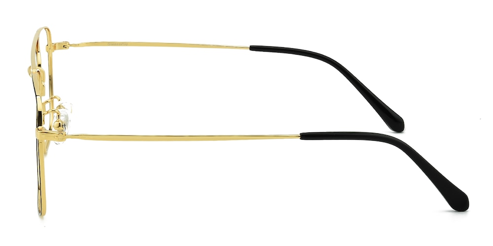 Huggins Black/Golden Aviator Titanium Eyeglasses
