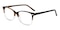 Hume Brown/Crystal Oval Acetate Eyeglasses