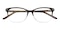 Hume Brown/Crystal Oval Acetate Eyeglasses