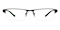 Broderick Black Rectangle Metal Eyeglasses