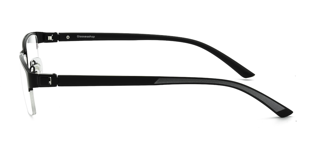 Broderick Black Rectangle Metal Eyeglasses