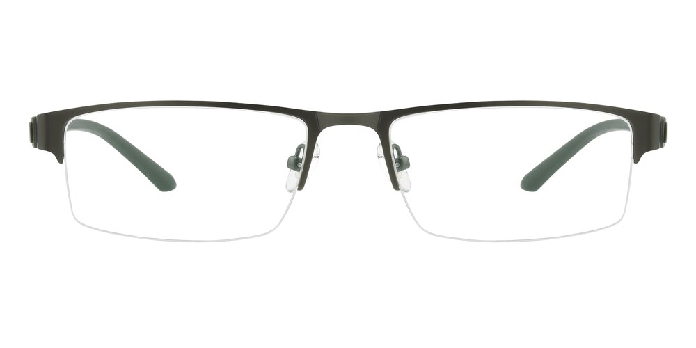 Broderick Gunmetal Rectangle Metal Eyeglasses