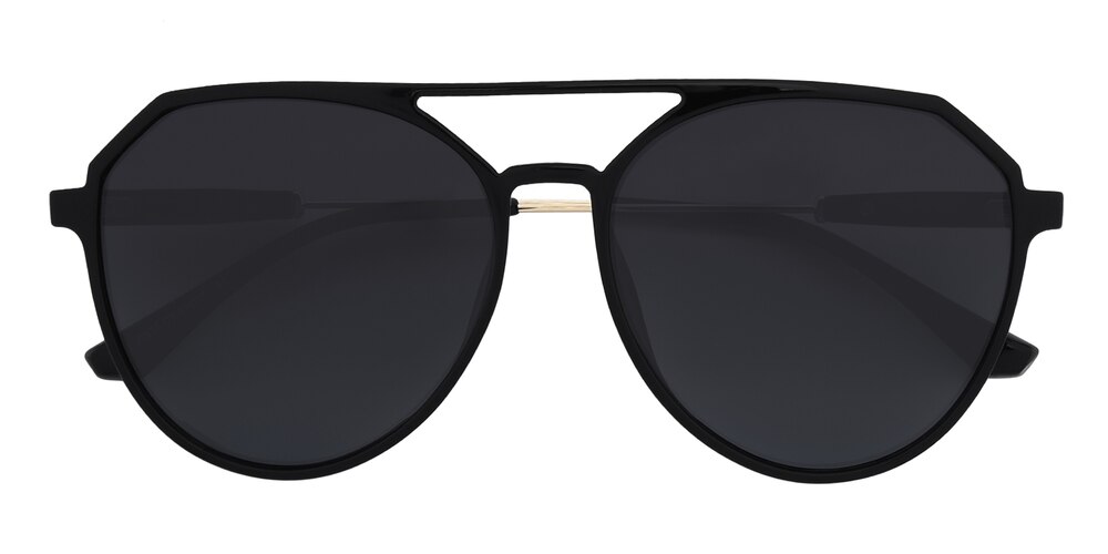 Hutt Black Aviator TR90 Sunglasses