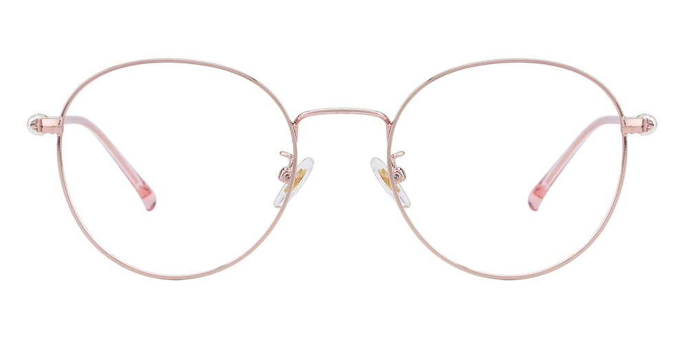 Elmer Rose Gold Round Metal Eyeglasses