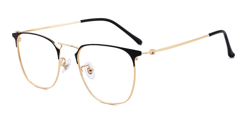 Ingersoll Black/Golden Classic Wayframe Titanium Eyeglasses