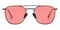 Jenkin Gunmetal/Red Square Metal Sunglasses