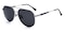 Jennings Avaitor Gunmetal Aviator Metal Sunglasses