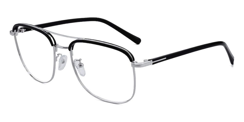 Joel Black/Silver Aviator TR90 Eyeglasses